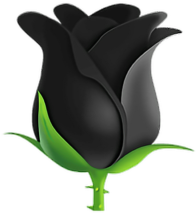 #emoji #emojisticker #sticker #stickers #blackrose - Rose Emoji Clipart (480x480), Png Download