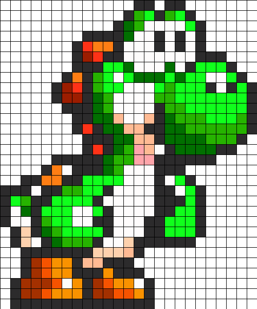 Minecraft Pixel Art Pokemon Avec Coloriage Pixel Art - Yoshi's Island Blue Yoshi Clipart (525x630), Png Download