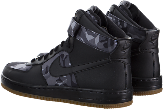 Luxury Women's Nike Af1 Ultra Force Mid Print Black - Sneakers Clipart (650x650), Png Download