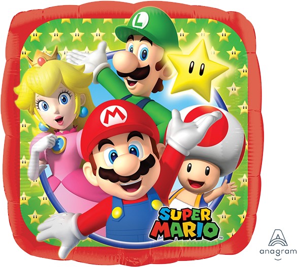 Mario Bros Balloon - 026635320085 Clipart (600x600), Png Download