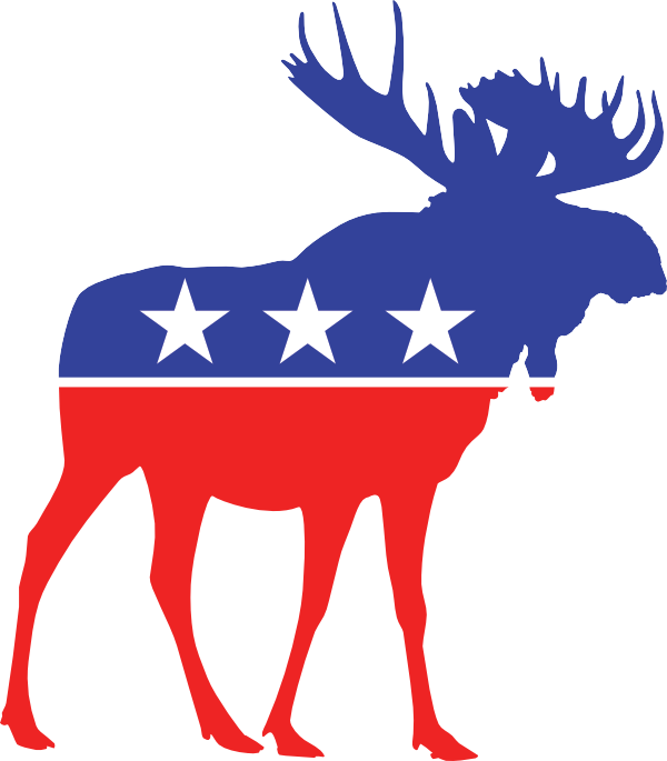 Elk Clipart Canadian Moose - Bull Moose Party Drawing - Png Download (600x685), Png Download