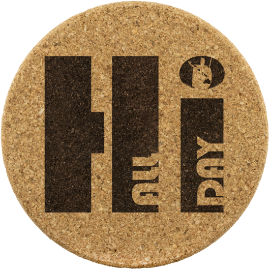 Hi All Day King Kamehameha Round Cork Coaster Set, - Drink Coaster Clipart (600x600), Png Download