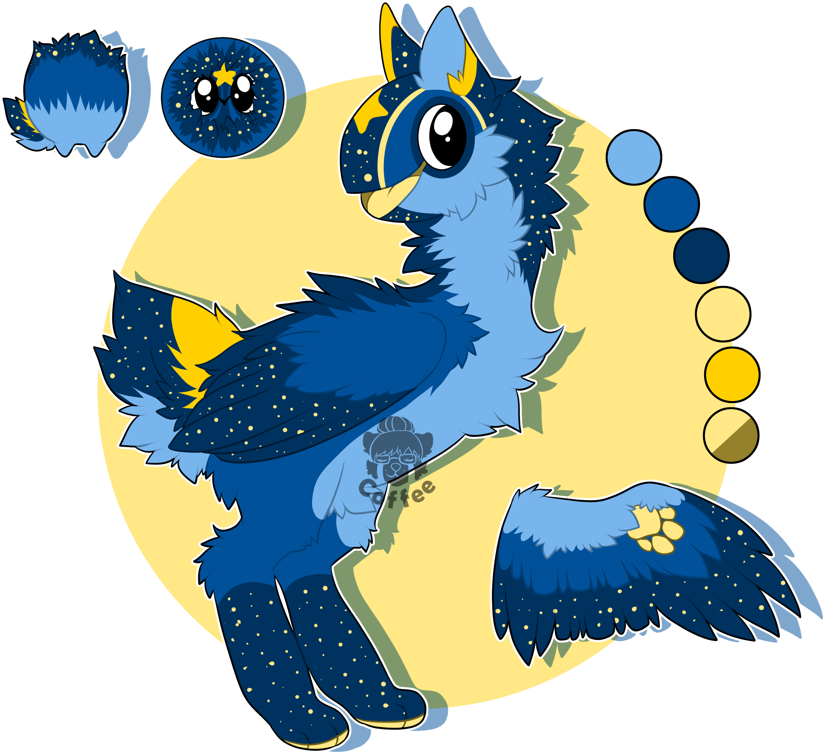 [adopt][flat][open] Starry Night - Cartoon Clipart (2968x2744), Png Download