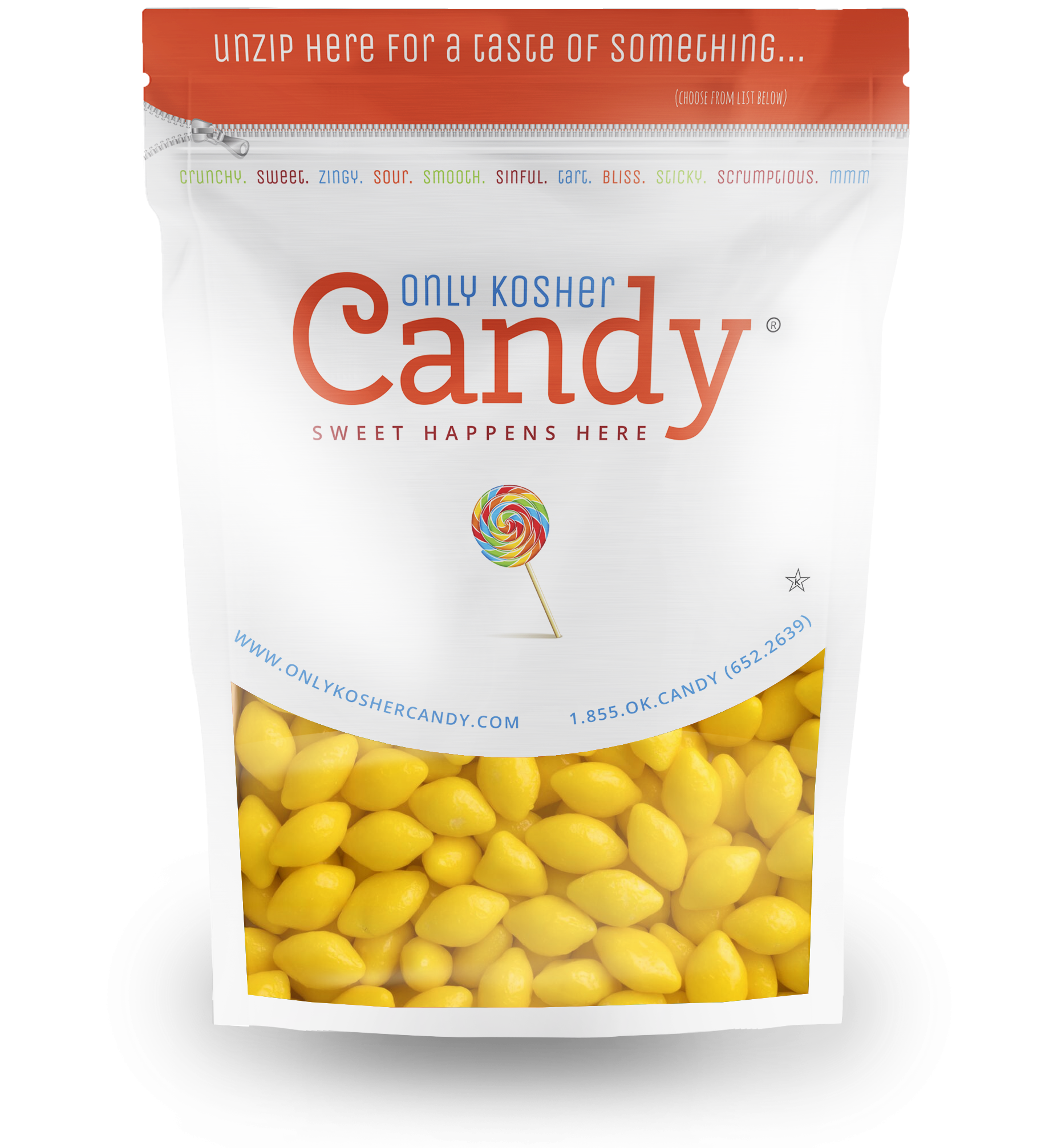 Swiss Petite Lemons - Kosher Gummy Bears Clipart (1824x2166), Png Download