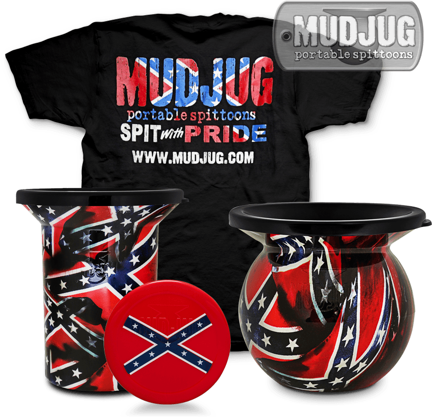 Mudjug, Roadie, T-shirt & Can Lid - Confederate Mudjug Clipart (900x900), Png Download
