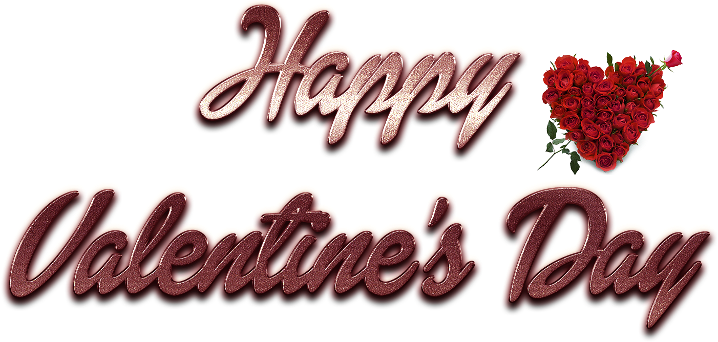 Happy Valentines Day Transparent Png - Transparent Png Valentine Clipart (1597x682), Png Download