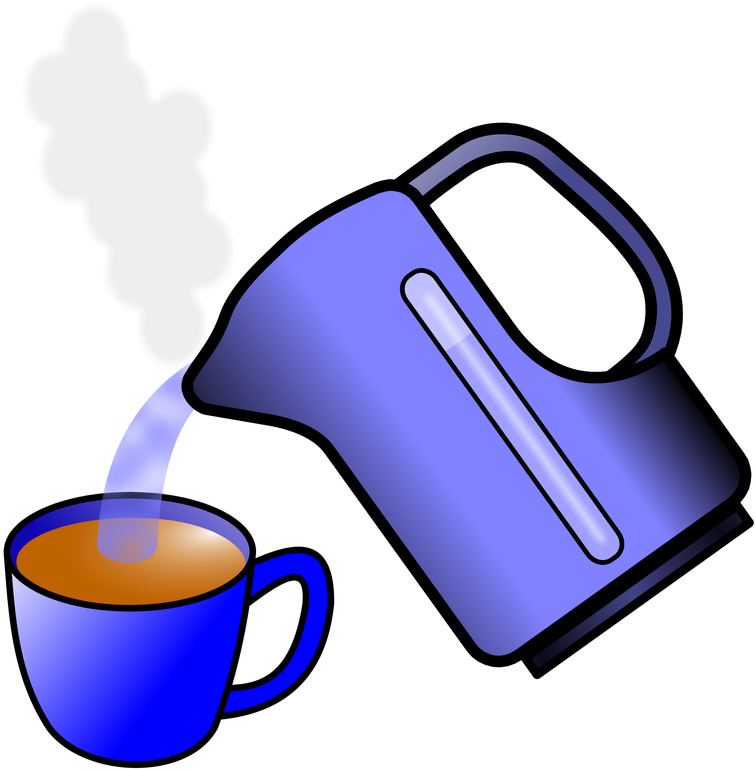 Tea Clipart Cup Hot Water - Kettle And Cup Clipart - Png Download (800x800), Png Download