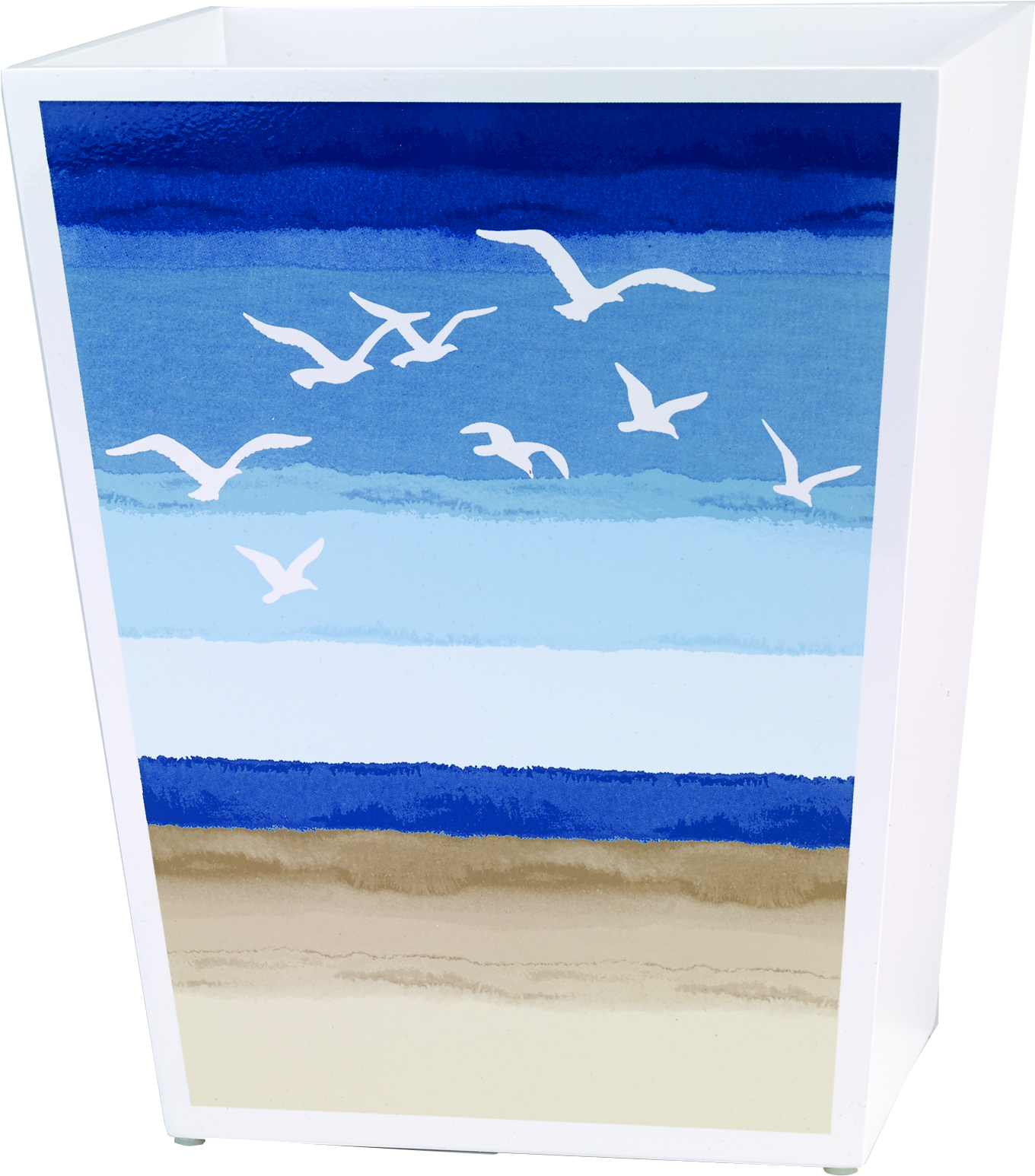 White - Avanti Seagulls Wastebasket Clipart (1800x1800), Png Download