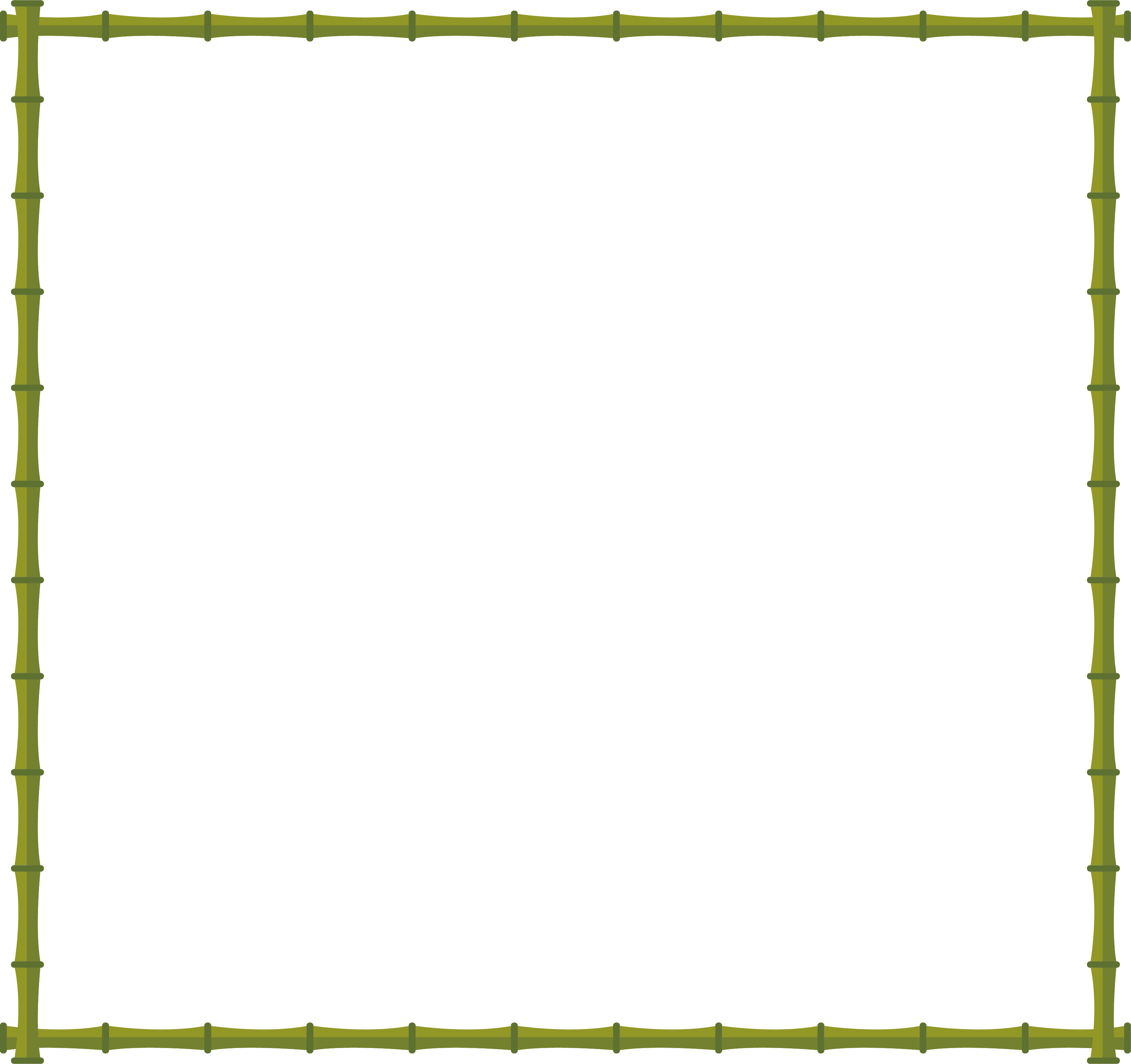 Decorative Arts Green Border Transprent Png Free - Window Blind Clipart (3331x3134), Png Download