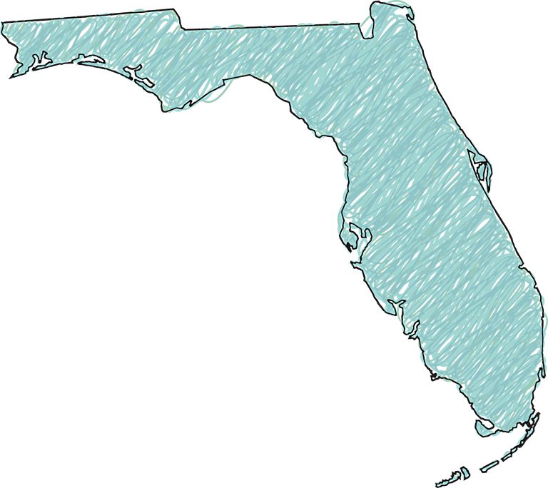You Can Also Choose From Our Selection Of Jpg Maps - Florida Simple Map Clipart (768x684), Png Download