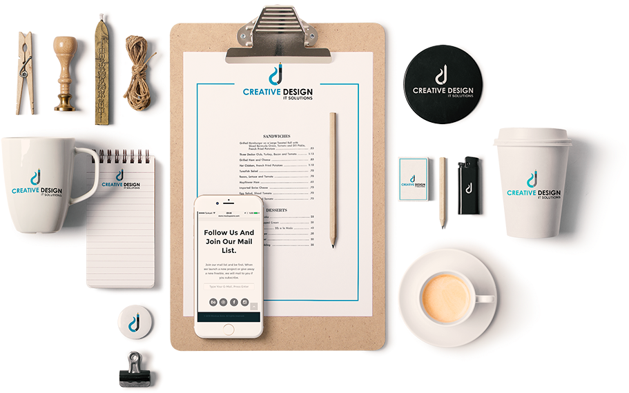 Creative Design Dubai - Branding Set Mockup Psd Clipart (1000x666), Png Download