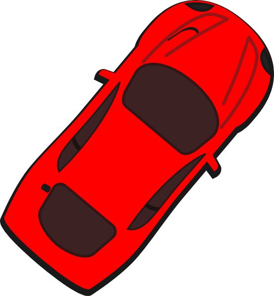 Red Car Top View Clipart (552x597), Png Download