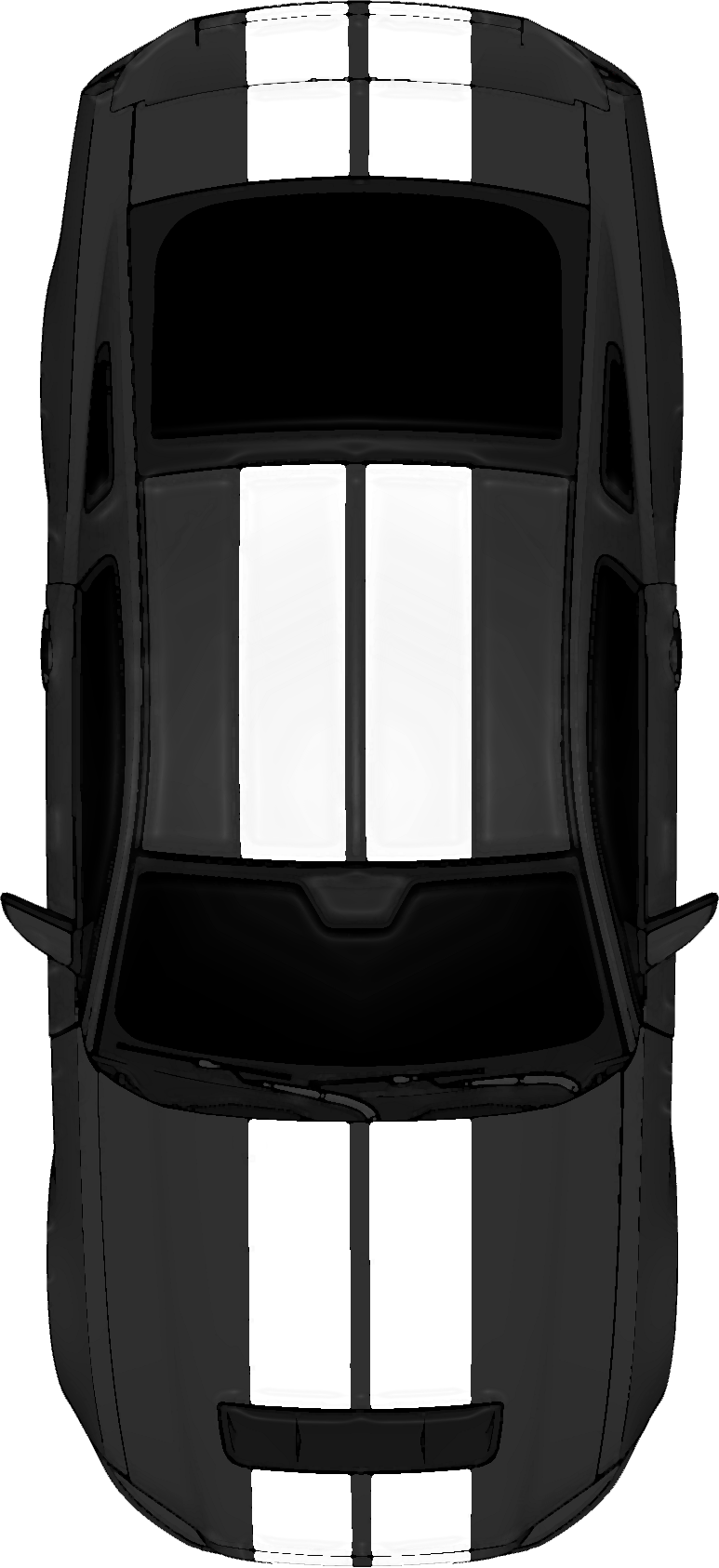 Cars Top View Png - Ford Mustang Top View Clipart (773x1686), Png Download