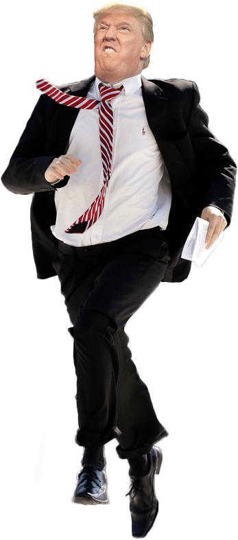 Donald Trump Running Transparent Clipart (625x813), Png Download