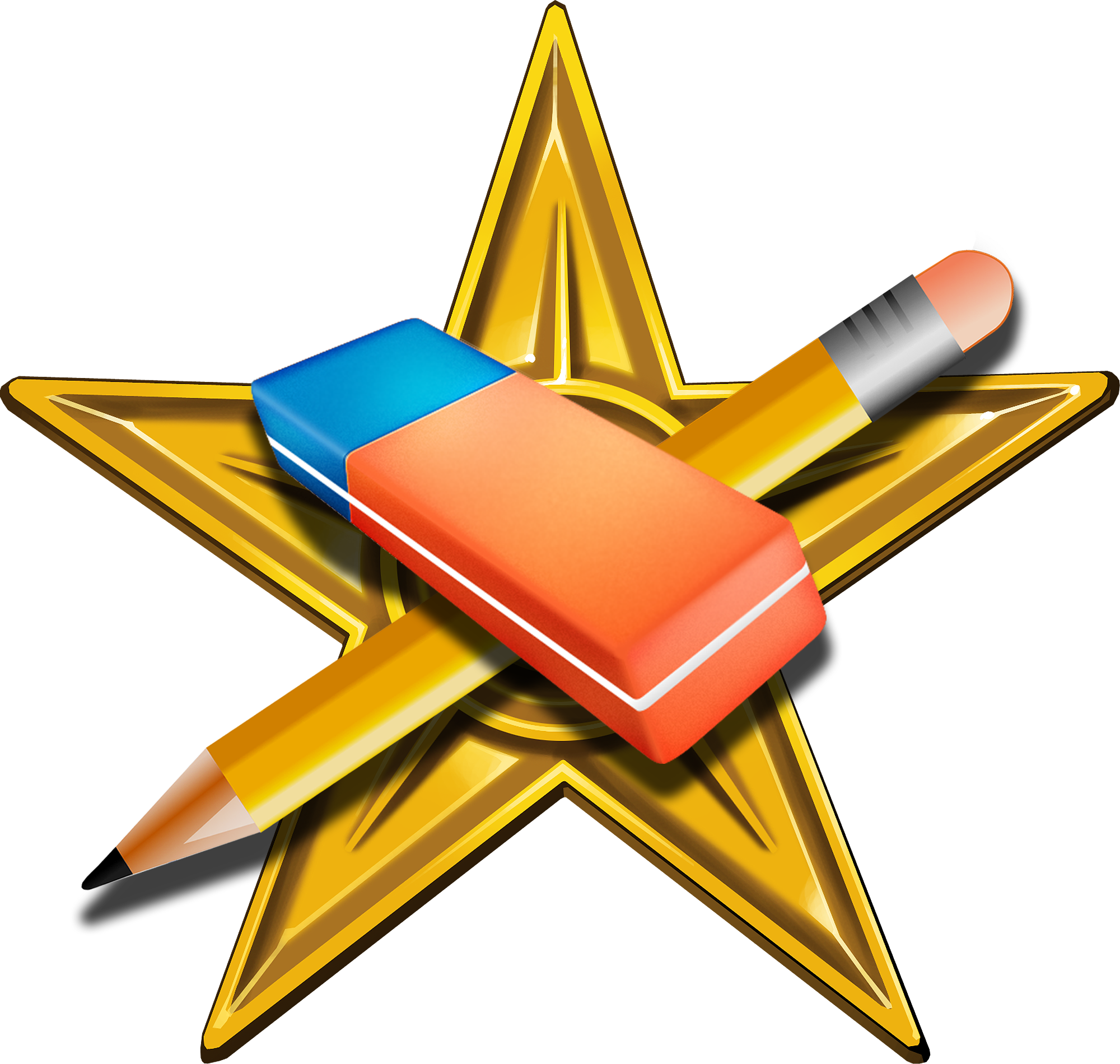 Copyedit Barnstar Hires - Royalty Clipart (2000x1900), Png Download