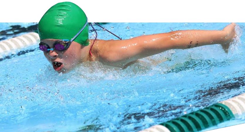 Swim Team - Butterfly Stroke Clipart (835x452), Png Download