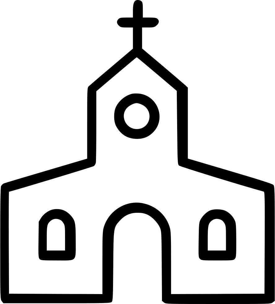 Clip Art Black And White Buildings Png Icon Free Download - Prayer House Icon Png Transparent Png (888x980), Png Download