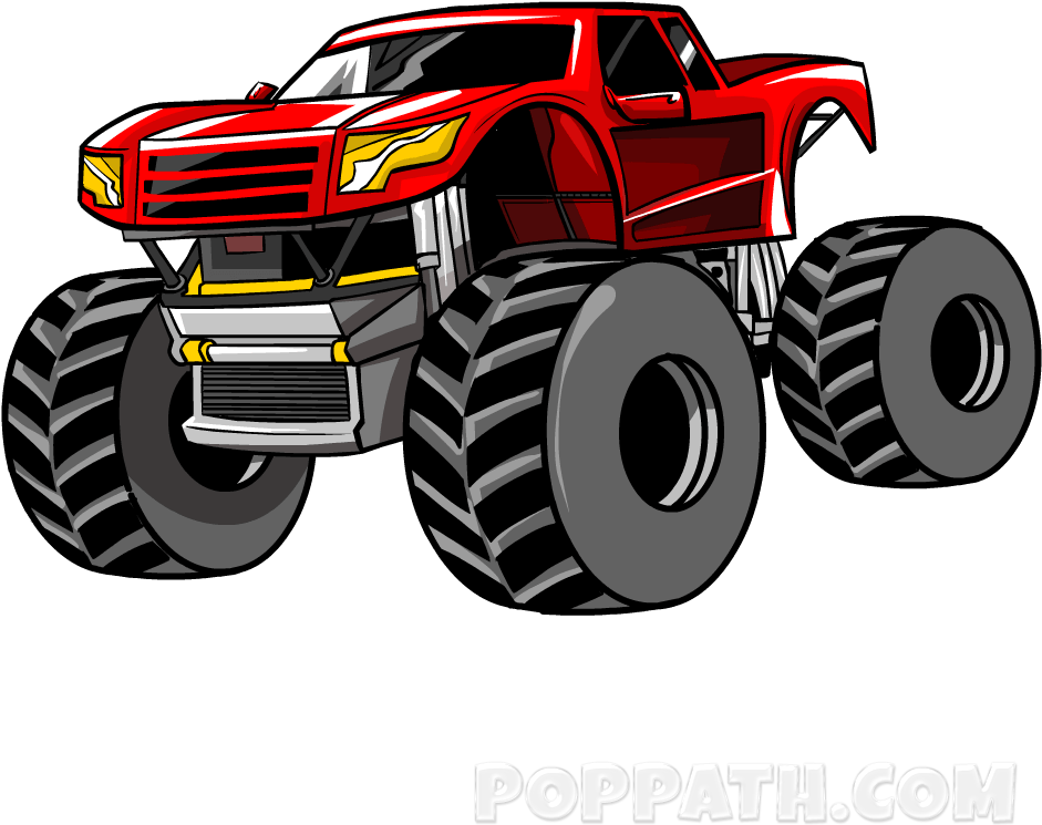 Play Slideshow - Monster Truck Clipart (1000x1000), Png Download