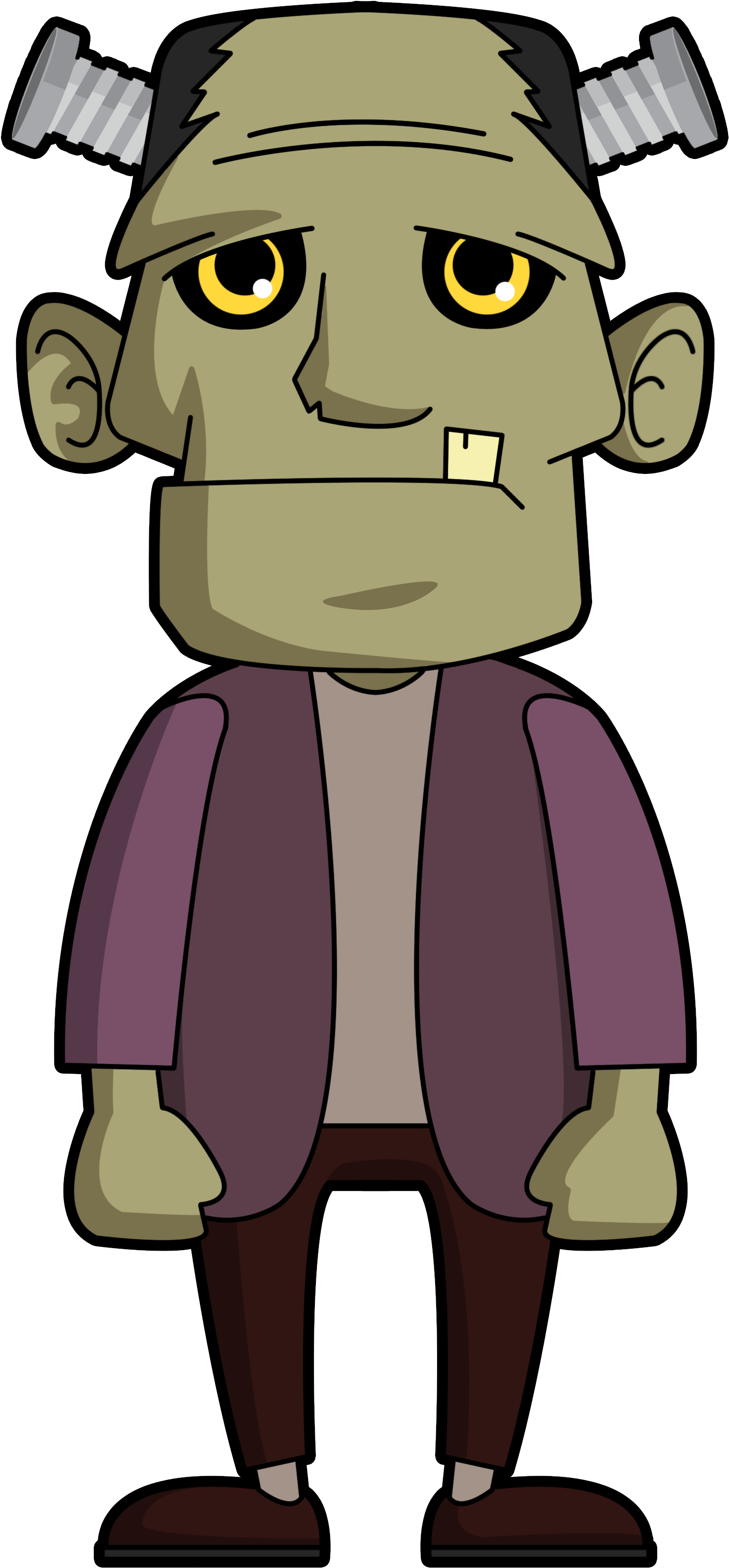 Frankenstein Free To Use Cliparts - Frankenstein Black And White Caricature - Png Download (1957x3520), Png Download