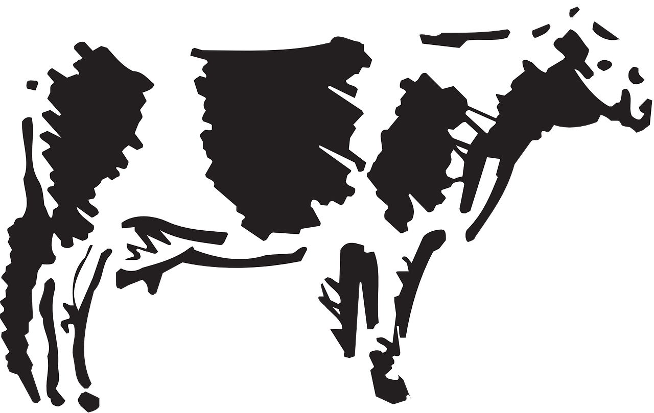 Cow Livestock Cattle Farm Png Image - Cow Design Png Clipart (1280x809), Png Download
