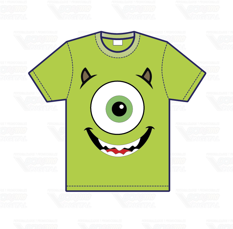 Playera Monsters Inc Personalizada - Cartoon Clipart (800x800), Png Download