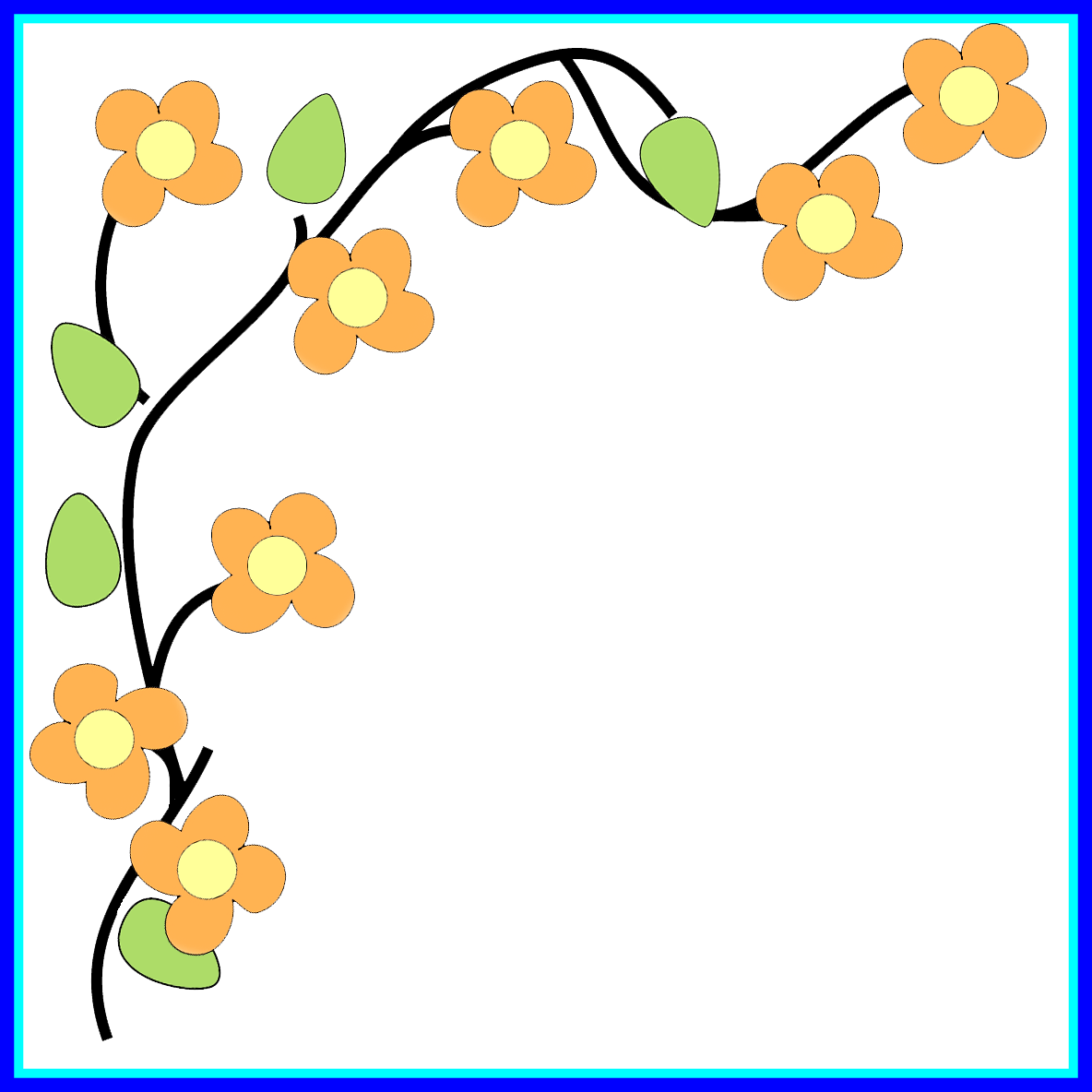 Daisies Clipart Boarder - Flower Border Clipart Transparent - Png Download (1184x1184), Png Download