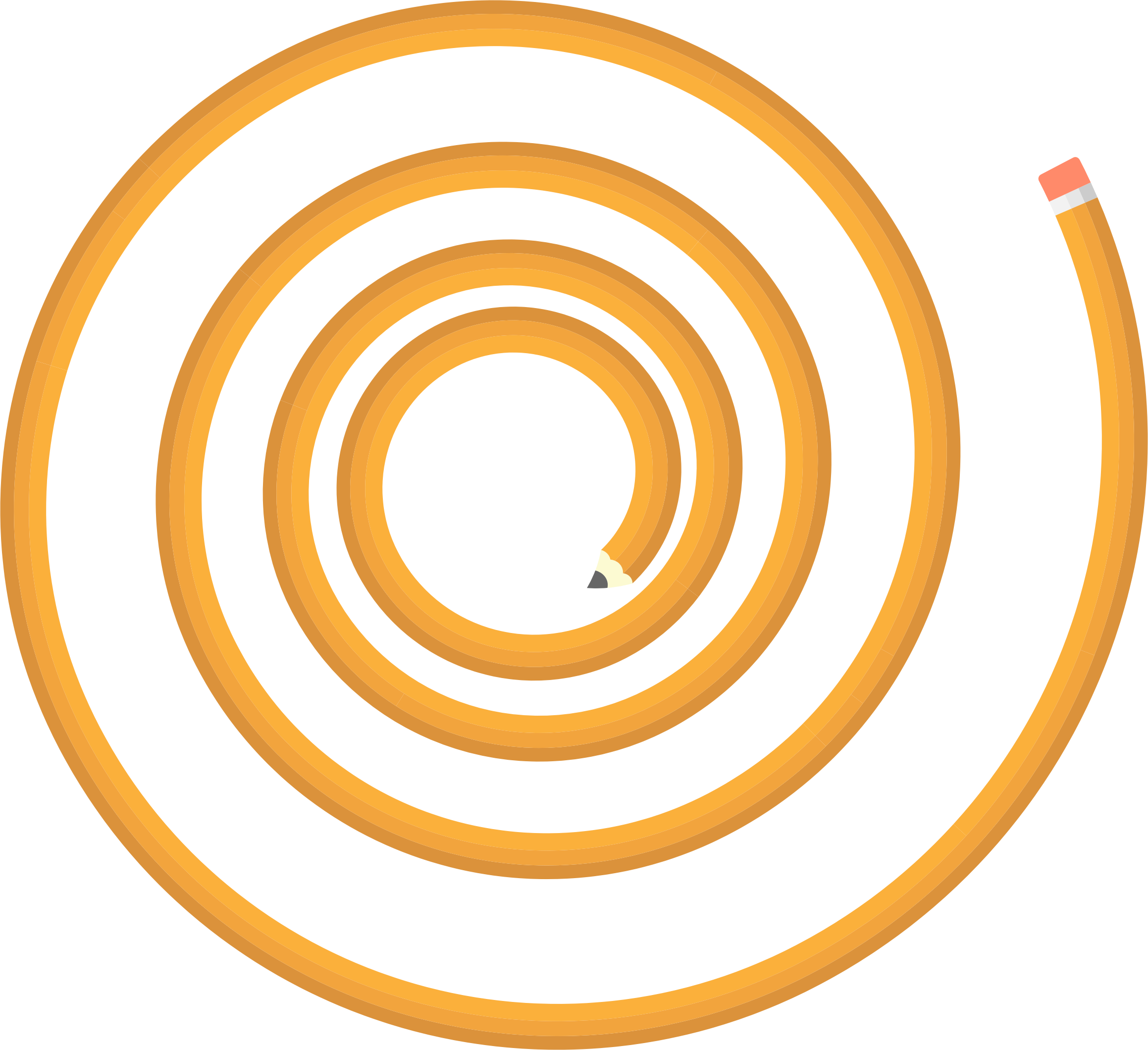 This Free Icons Png Design Of Pencil Spiral - Spiral Pencil Clipart (2318x2120), Png Download