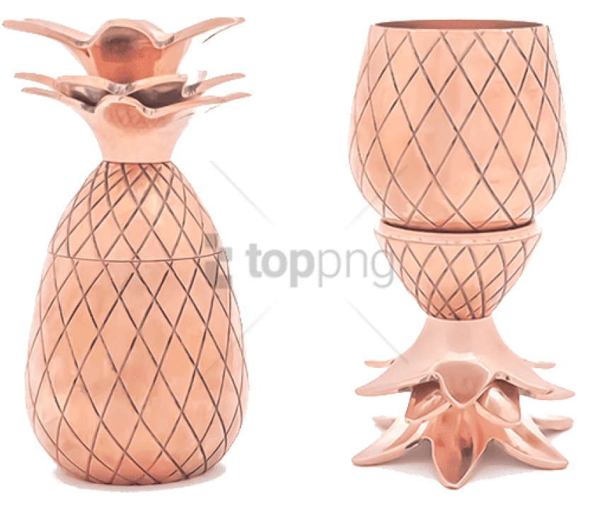 Free Png W&p Design Pineapple Shot Glass Set - Shot Glass Set Pineapple Clipart (850x770), Png Download