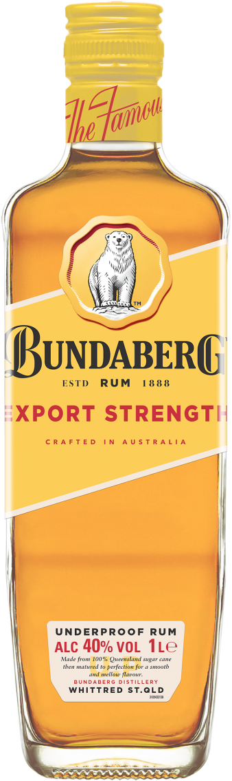 Bundaberg Export Strength 1 Litre - Bundaberg Up Clipart (776x1176), Png Download