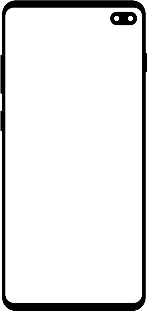 Icon Samsung Galaxy S10 Smartphone - Paper Product Clipart (504x1023), Png Download