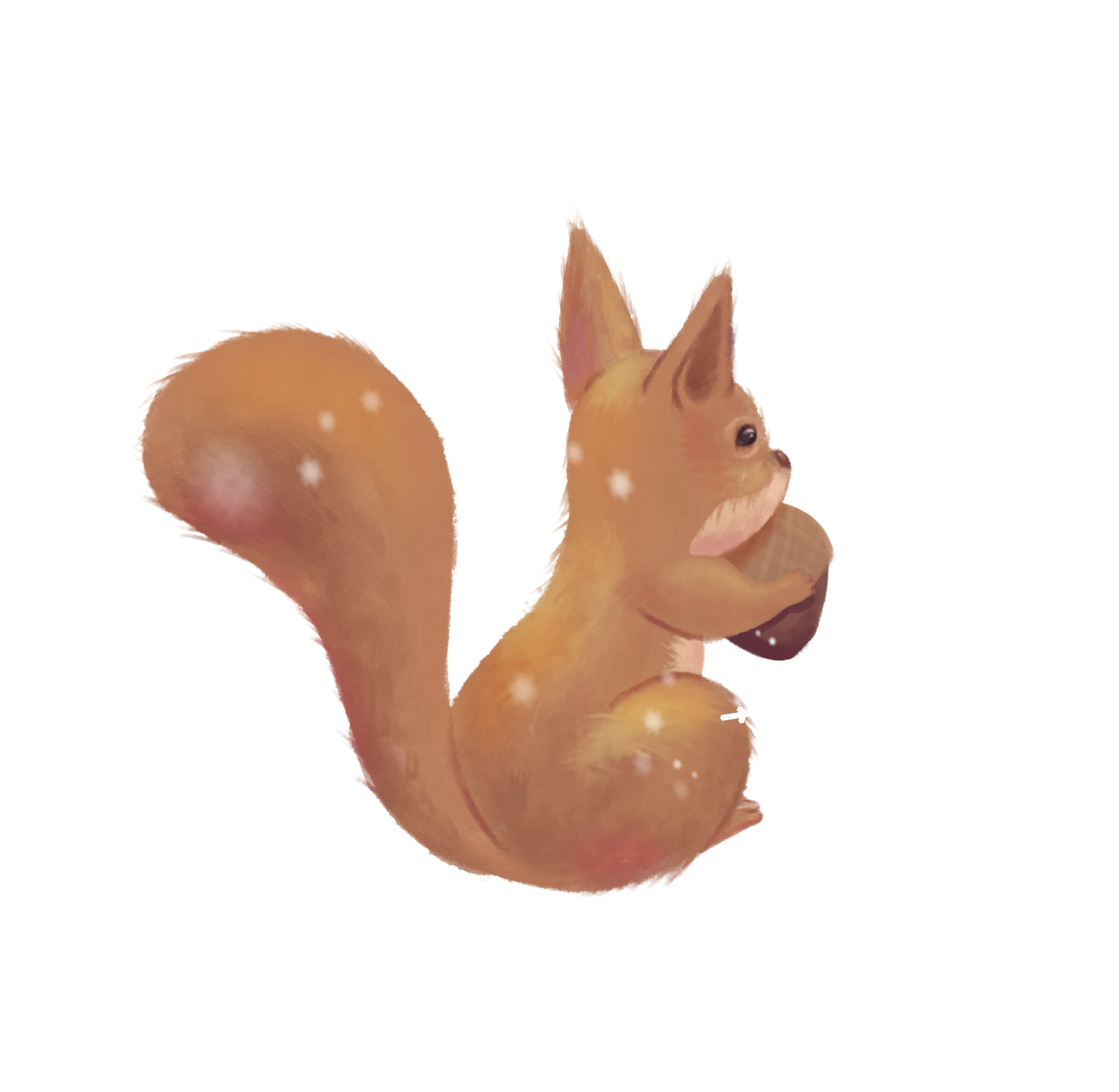 Fresh Beautiful Hand Drawn Heavy Snow Png And Psd - Eurasian Red Squirrel Clipart (2000x2000), Png Download
