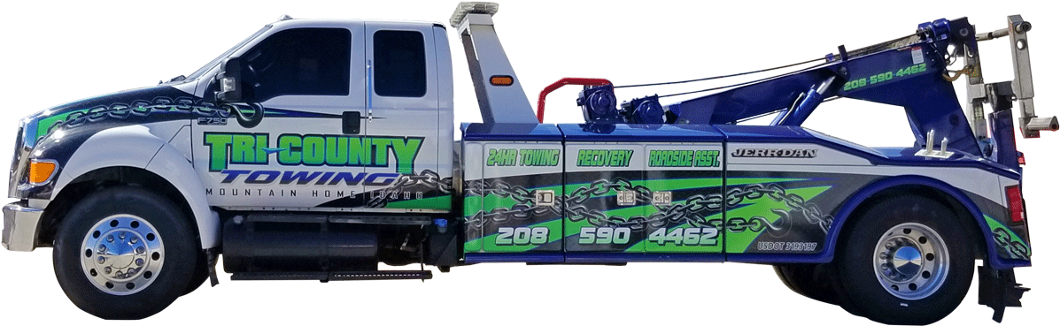 Tri County Towing - Tow Truck Clipart (1200x377), Png Download