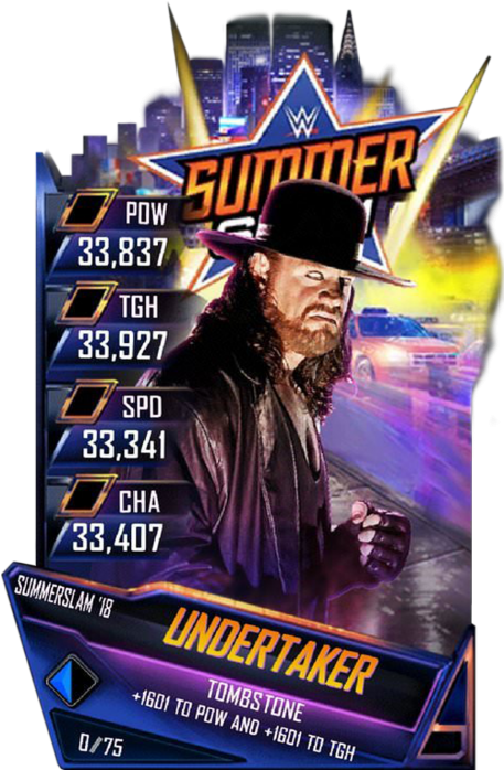 Undertaker S4 21 Summerslam18 - Wwe Supercard Summerslam 18 Cards Clipart (456x720), Png Download