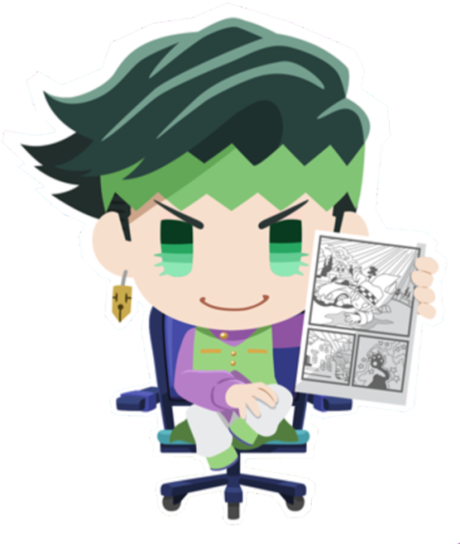 Jojo Drawing Rohan - Jojo Pitter Patter Pop Clipart (540x629), Png Download