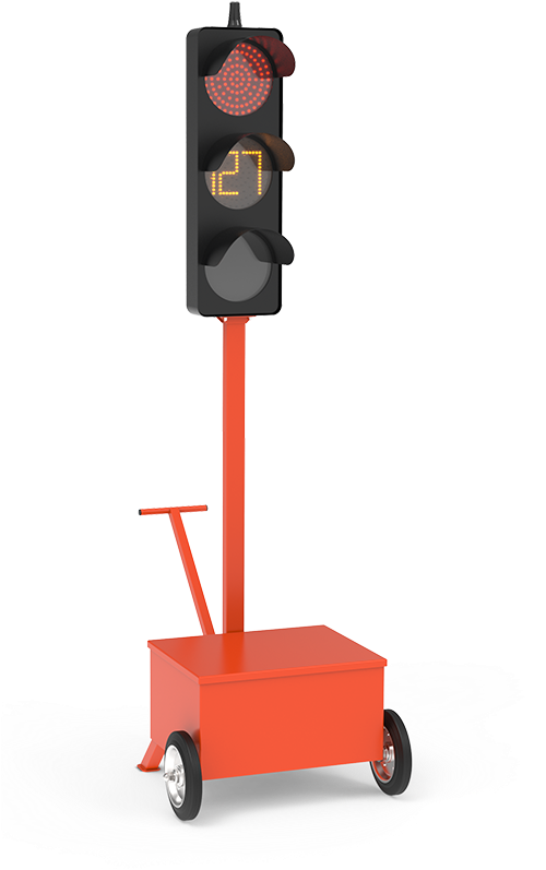 Portable Traffic Lights With Rf Link Communication - Traffic Light Clipart (500x878), Png Download