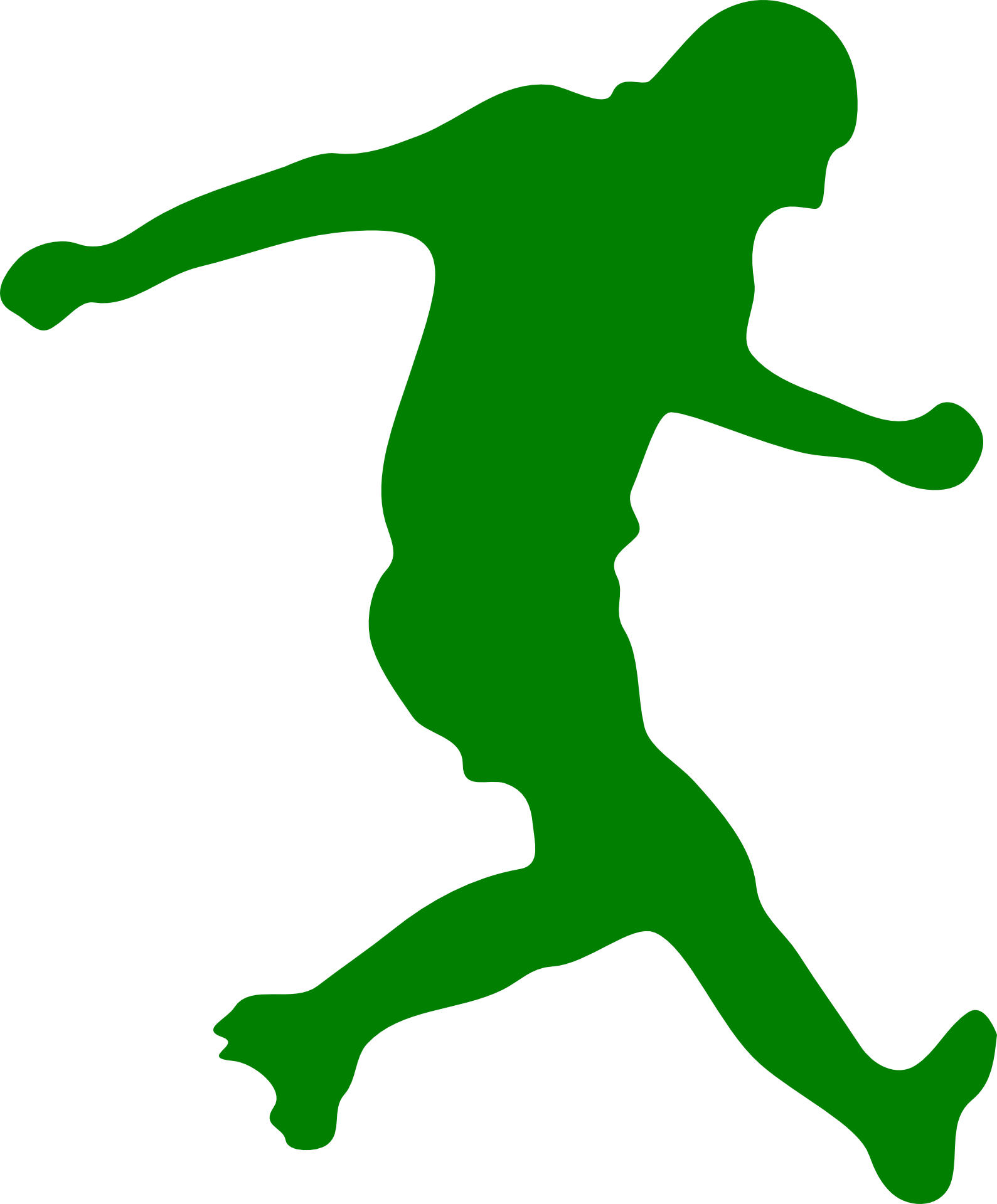 Football Player Silhouette Clip Art - Soccer Player Silhouette - Png Download (1589x1920), Png Download