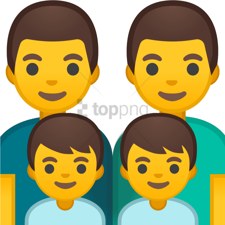 Download Love Images Background - Family Man Woman Boy Girl Emoji Clipart (850x850), Png Download