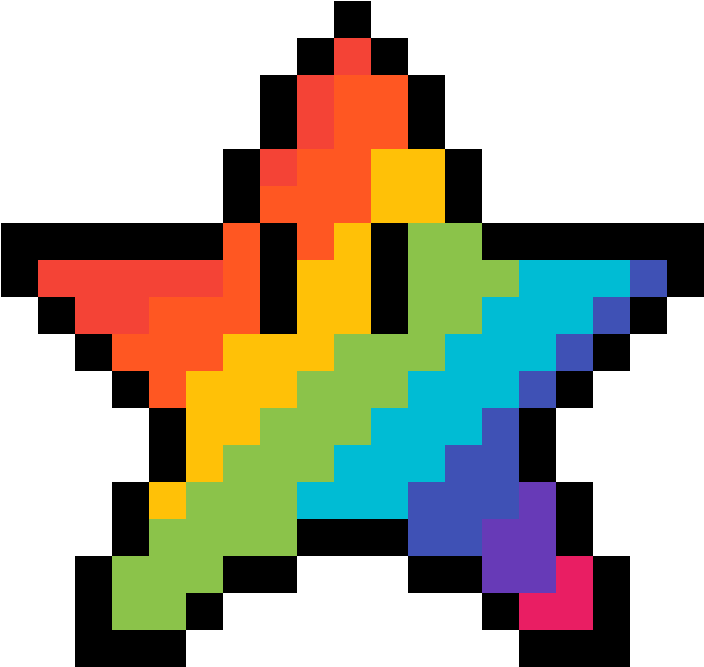 Estrella De Vida - Pixel Art Mario Star Clipart (1184x1184), Png Download