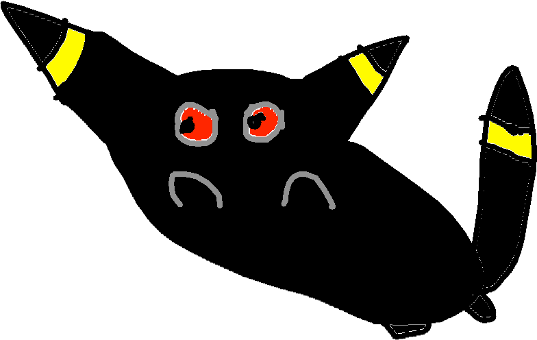 Umbreon - Drawing - Cartoon Clipart (784x496), Png Download