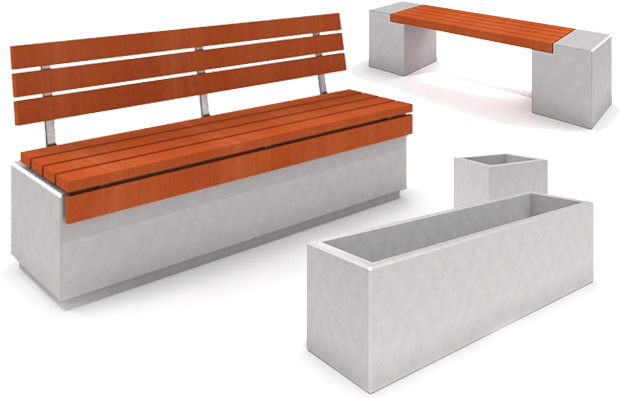 Urban Furniture - Bench Clipart (672x465), Png Download