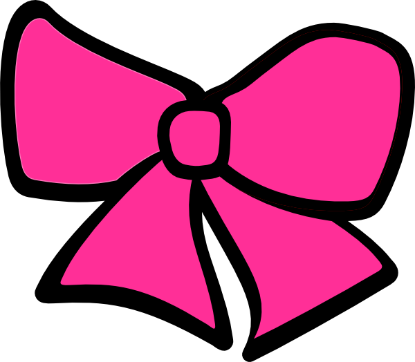 Hair Bow 1 Png - Pink Bow Tie Clipart Transparent Png (600x524), Png Download