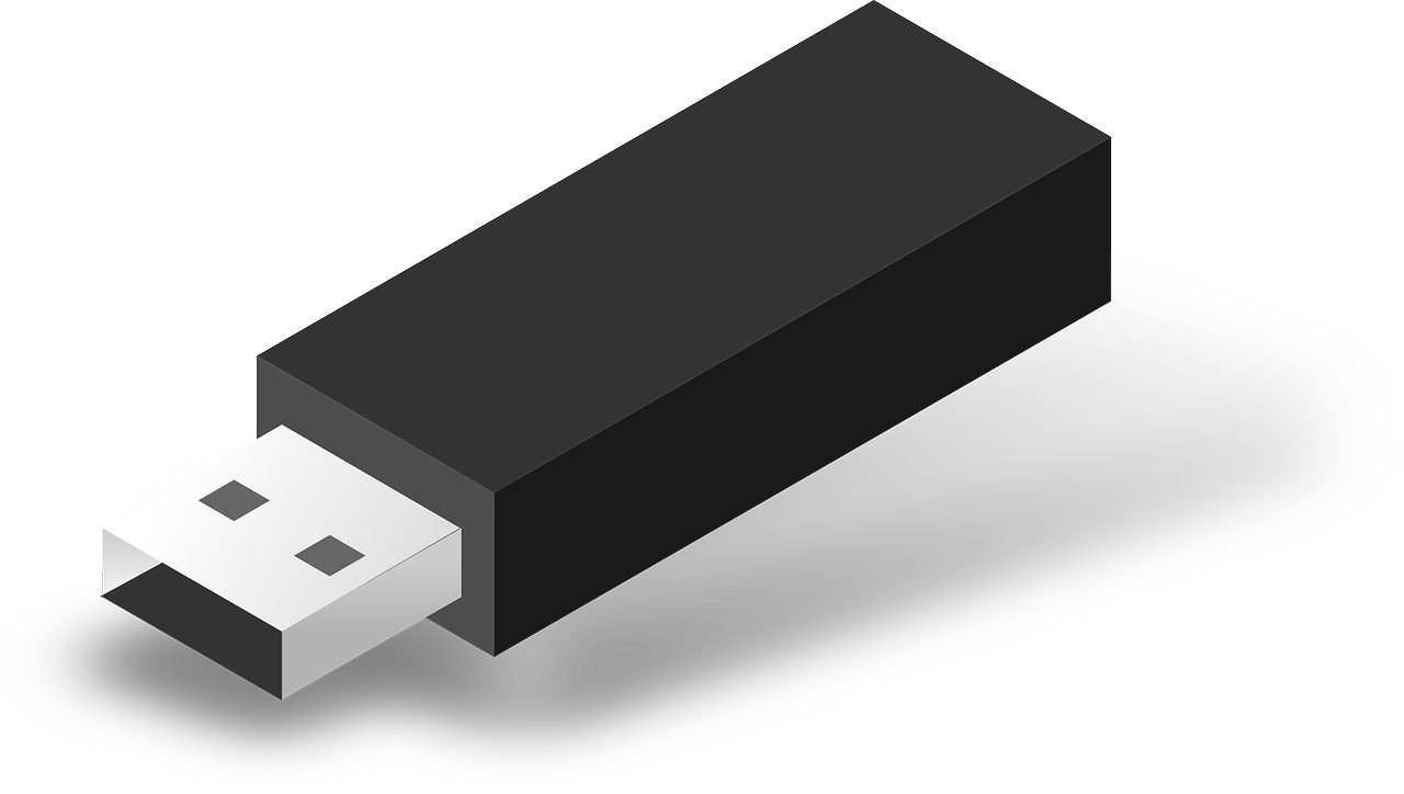 Usb Flash Drive Memory Stick Png Image - Usb Vector Png Clipart (1280x724), Png Download