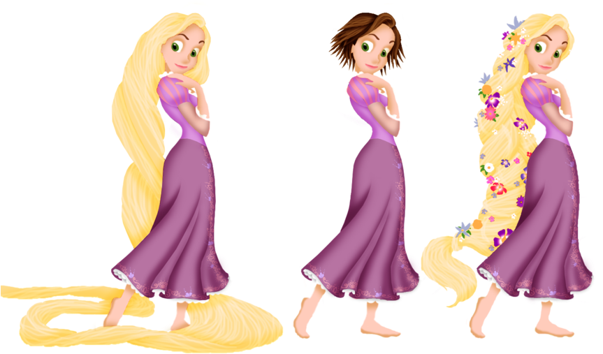 Hair Transparent Rapunzel - Rapunzel Braid Clipart (900x508), Png Download