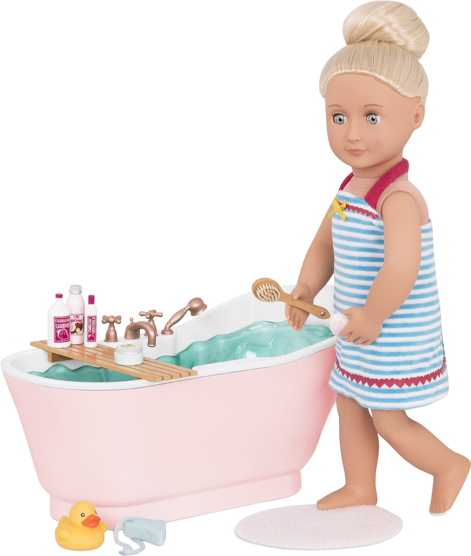 Bath And Bubbles Set Naya Getting Ready For Bath - Our Generation Bath Clipart (2100x2100), Png Download