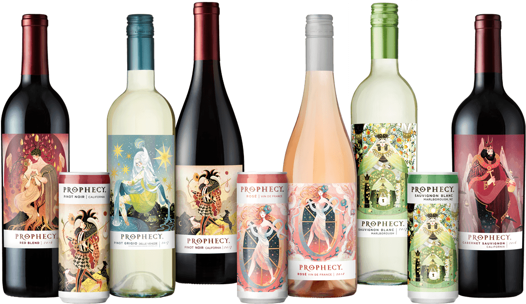 Prophecy Wines Sauvignon Blanc, Cabernet, Rosé, Pinot - May Wine Clipart (1064x769), Png Download