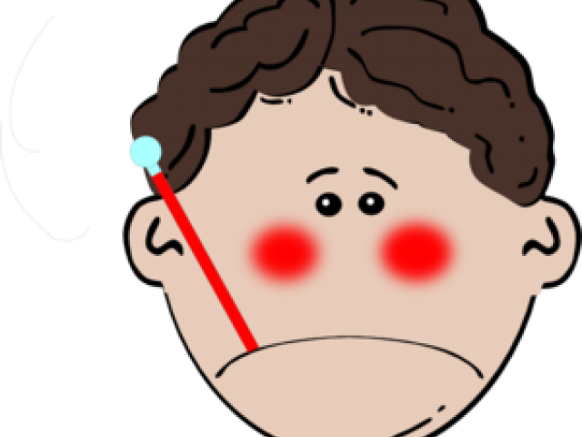 Cartoon Sick Face - Happy Cartoon Face Boy Clipart (640x480), Png Download