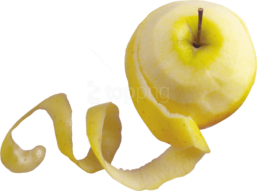 Free Png Download Yellow Apple's Png Images Background - Peeled Apple Png Clipart (850x632), Png Download