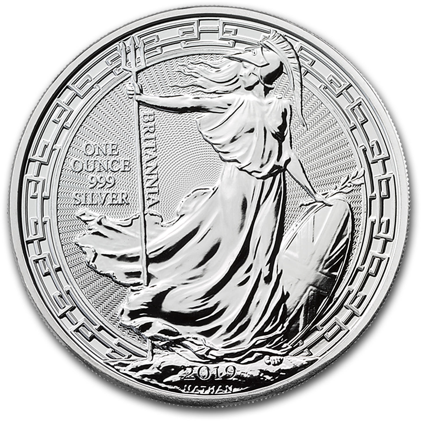 Buy 2019 Great Britain 1 Oz Silver Britannia Oriental - 2017 Britannia Silver Coin Clipart (1500x1500), Png Download