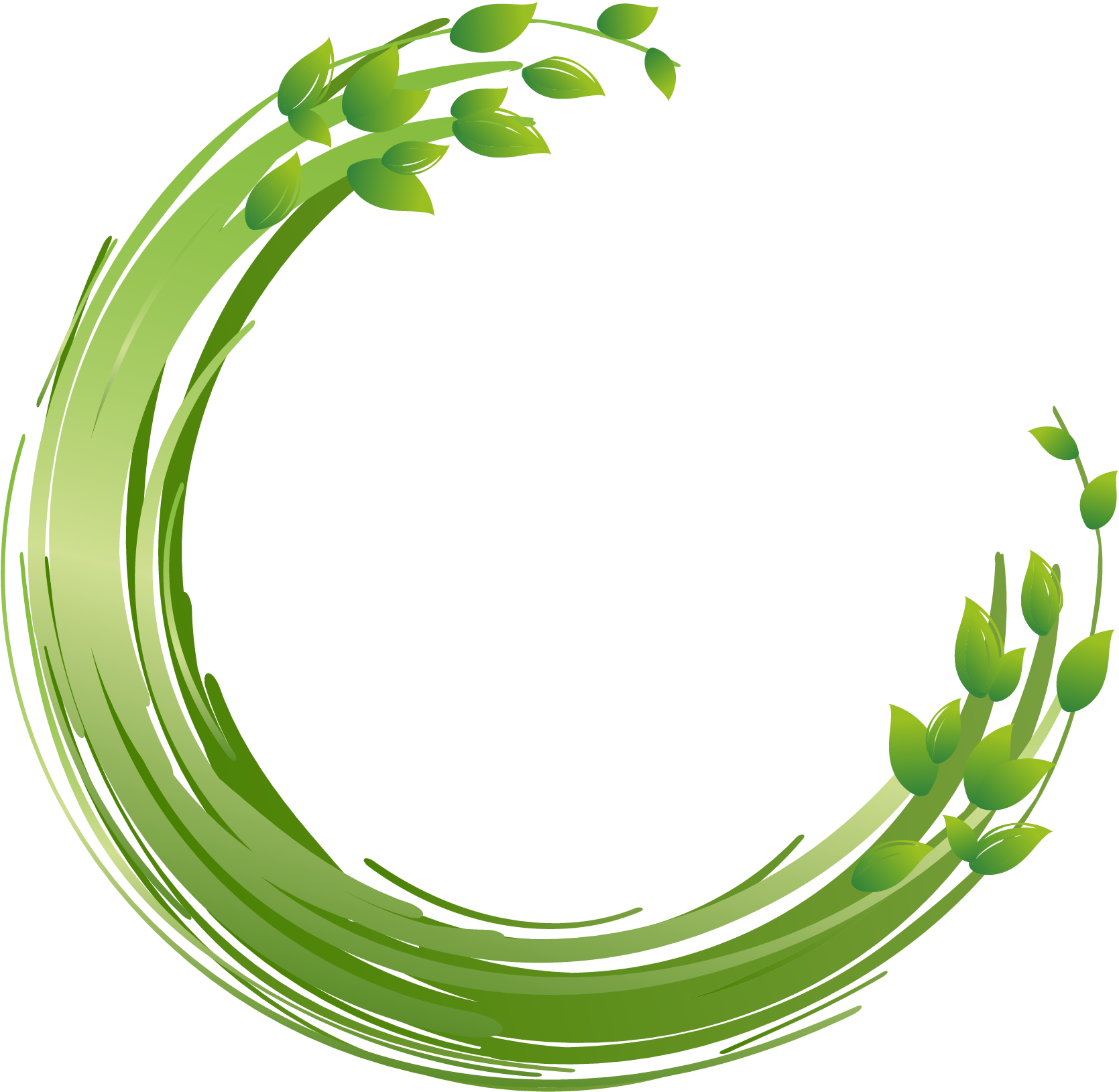 Leaves Vector Circle - Circle Vector Paint Png Clipart - Large Size Png