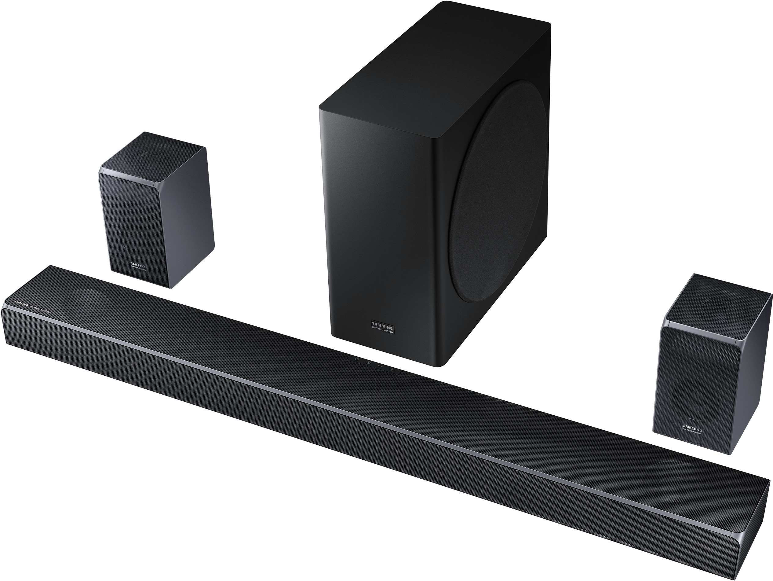 Samsung Q Series Soundbar Line Hw Q90r 003 Set R Perspective2 - Samsung Soundbar Hw N950 Clipart (3000x2000), Png Download